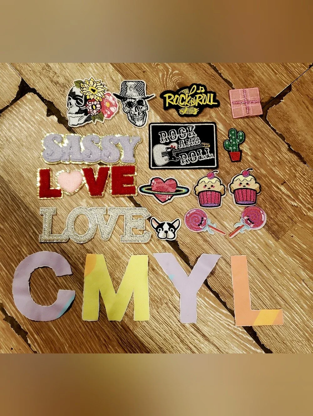 Assorted Iron-On Embroidered Patches -